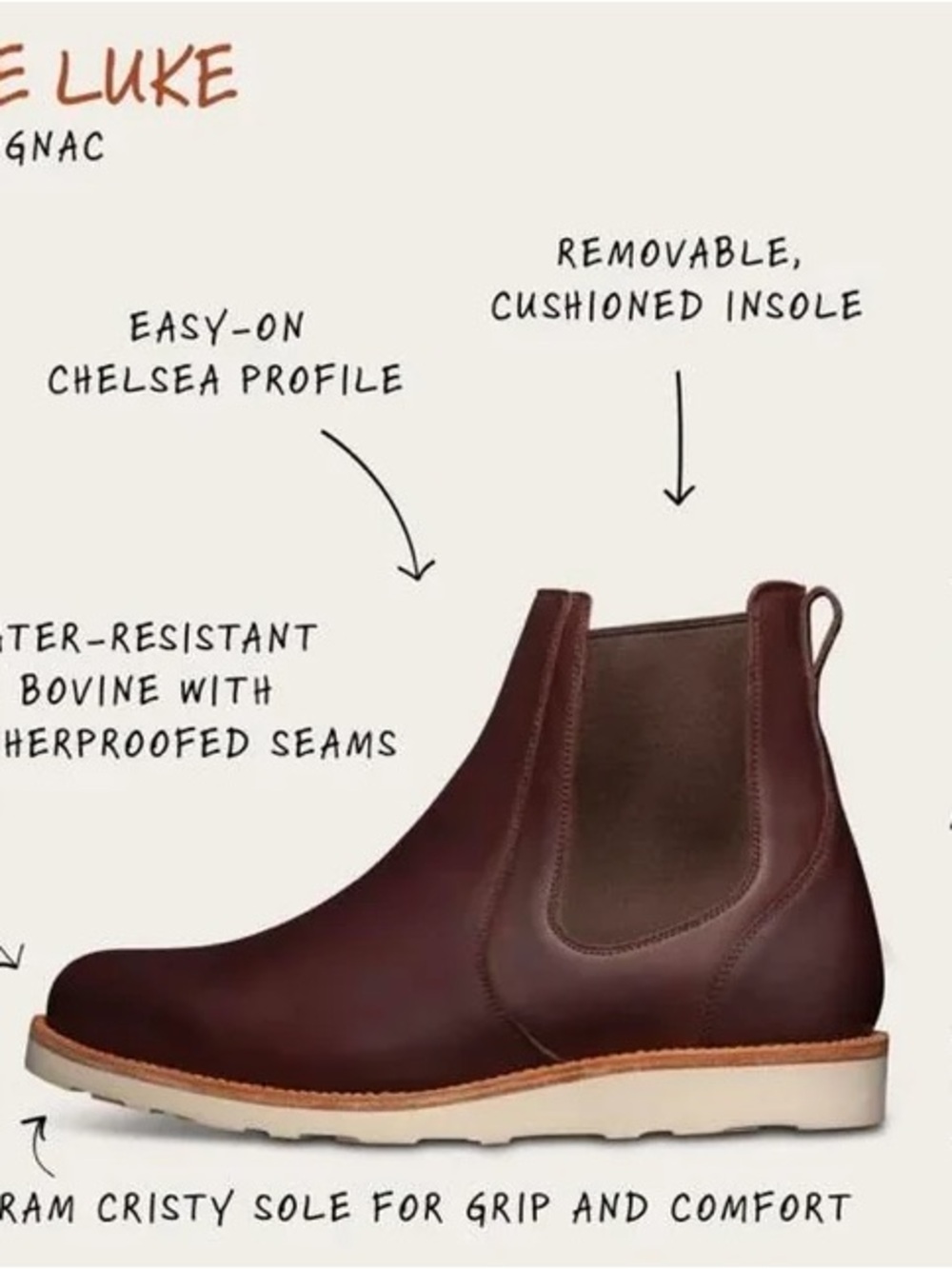Men's Brown Tecovas The Luke Leather Chelsea Boots
